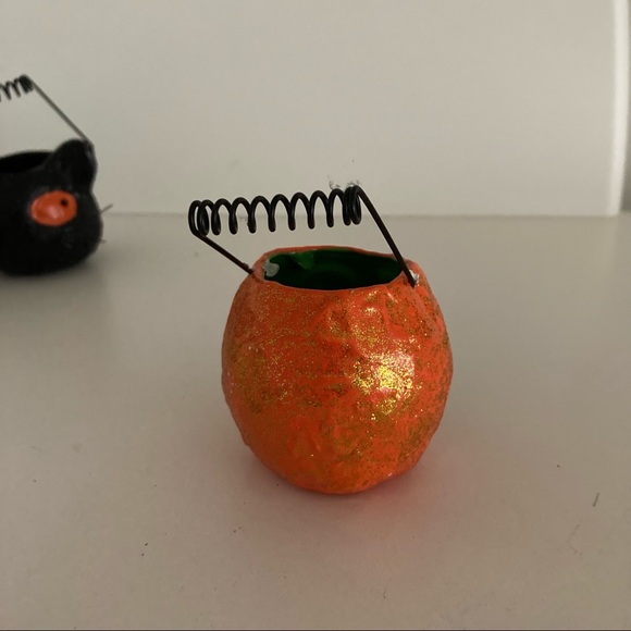 Mini Pumpkin Halloween Holiday Decor Set Of 3 Mini Jack O’ Lanterns - Picture 11 of 13